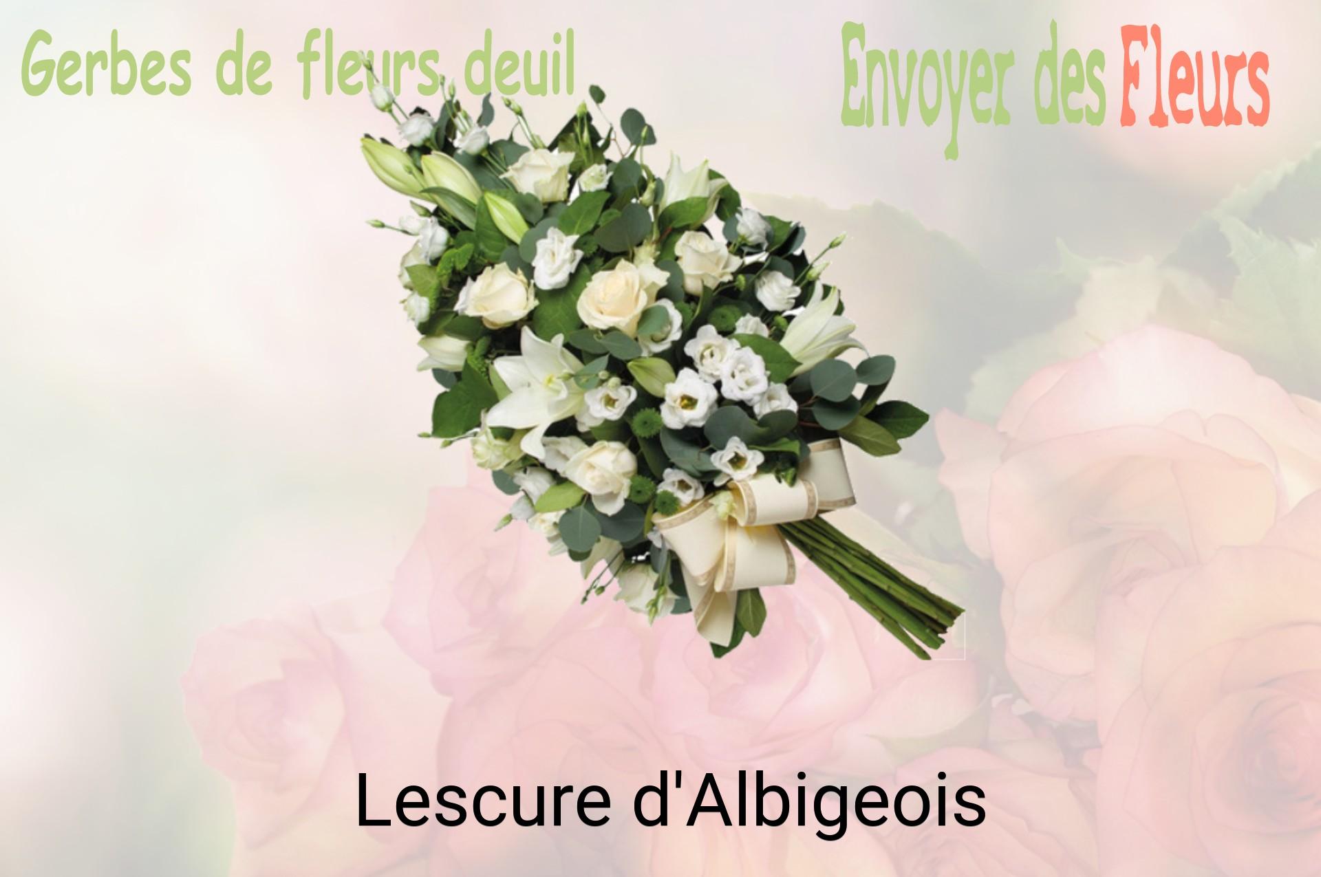 Gerbe de fleurs de deuil livrée à Lescure-d'Albigeois